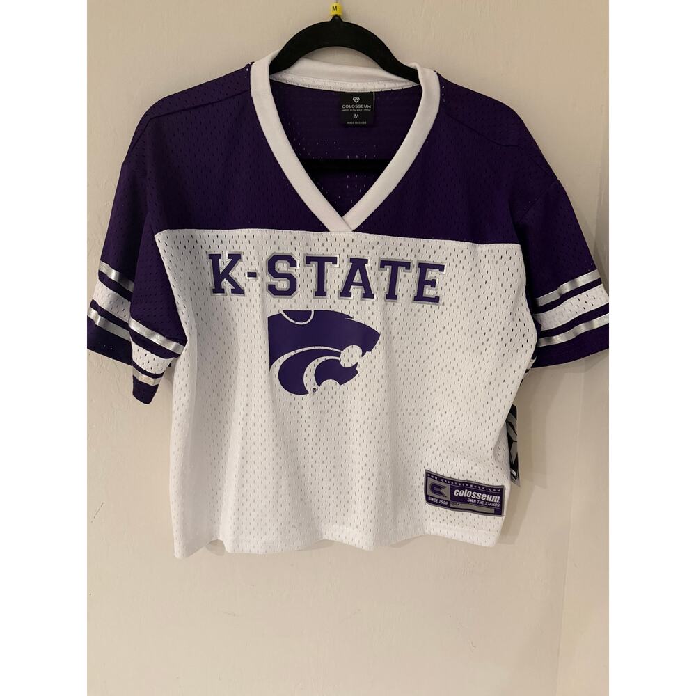 Kansas State Women's Colosseum Jersey Shirt -Size Medium-NWT-Retails for $49.99